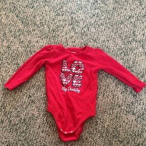 Garanimals Red Love My Daddy Long Sleeve Onesie